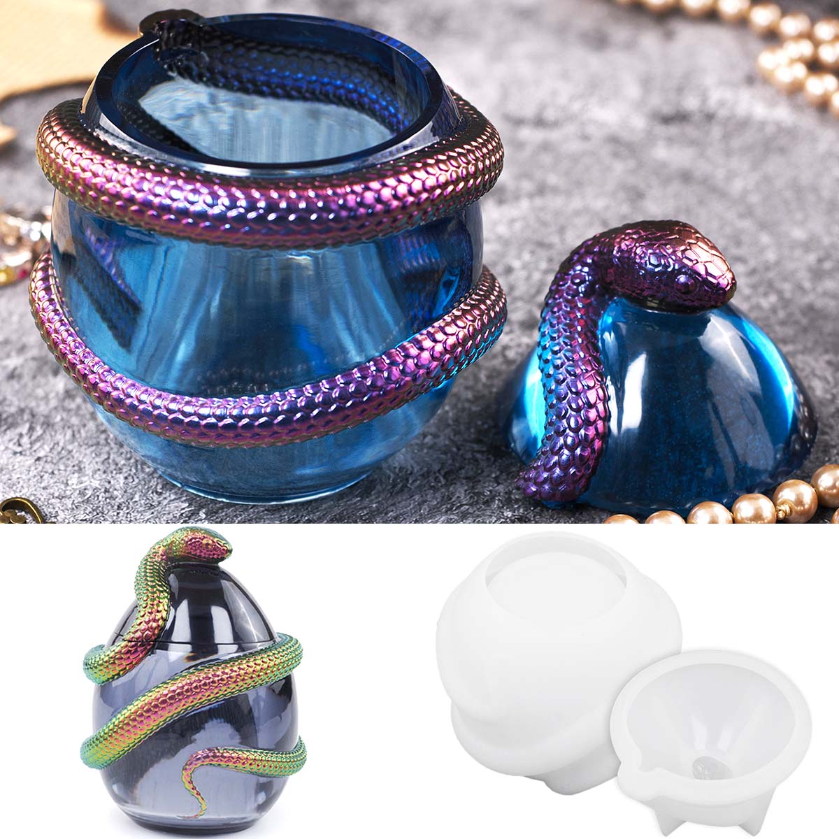 Snake Egg with Lid Candle Jar  - Candle Making Supplies Jars ulasan dan harga