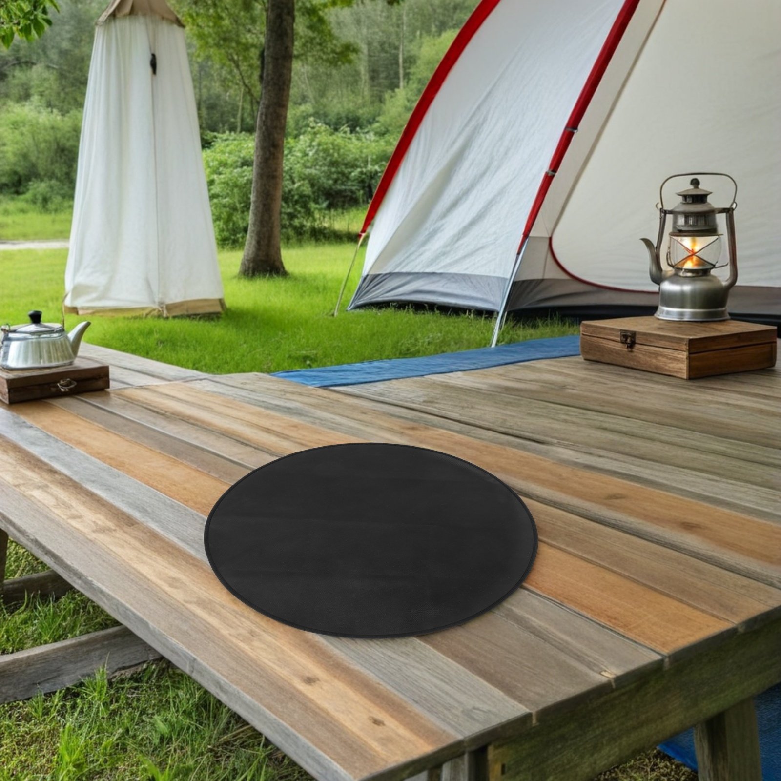 Round Fireproof Bbq Mat 24 Inc - Heat Resistant Mat ulasan dan harga