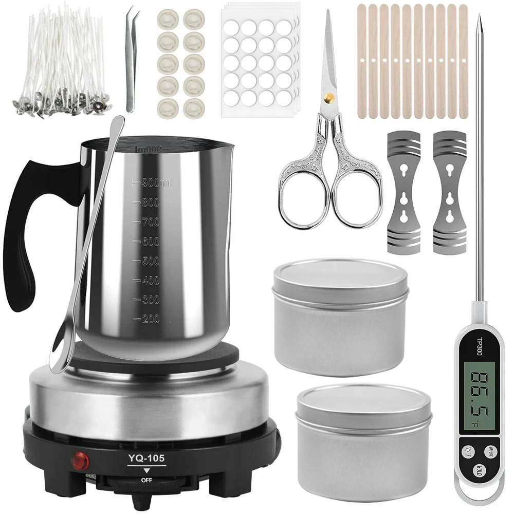 Candle Pouring Pot with Electr - Candle Supplies Kit ulasan dan harga