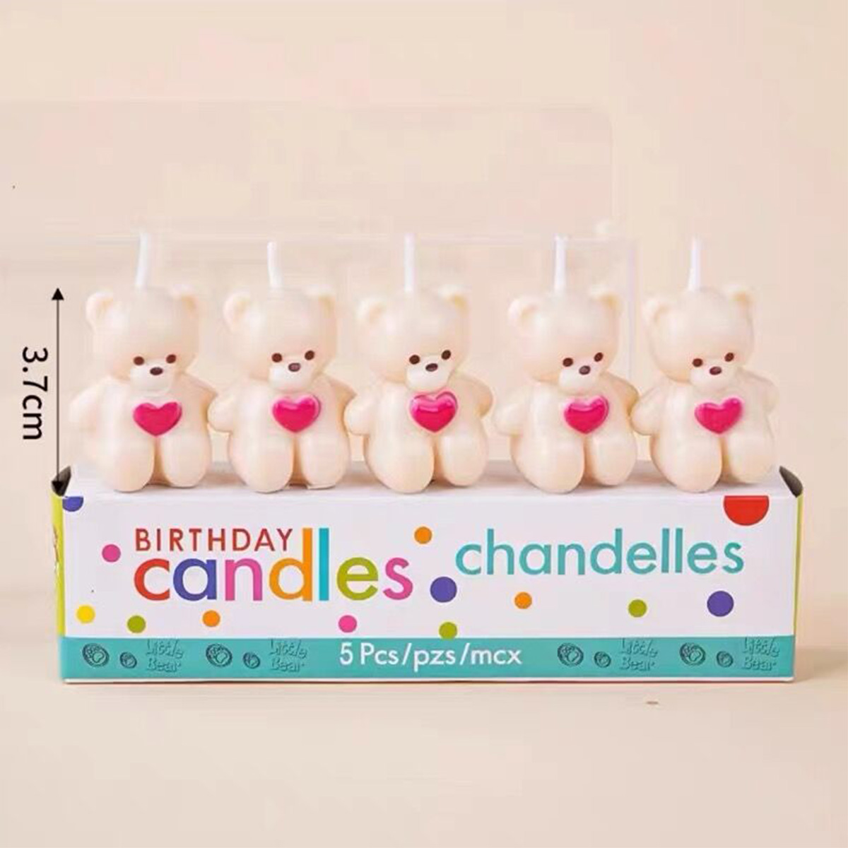 5pcs Cartoon Hug Bear Candle S - Candle Supplies Kit ulasan dan harga