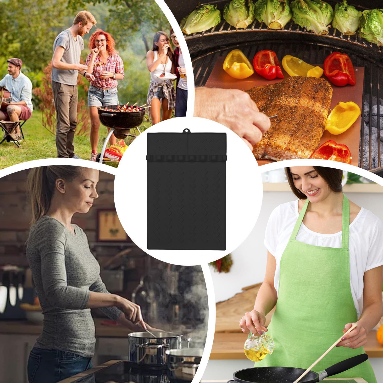 Silicone BBQ Grill Mats Side S - Heat Resistant Mat ulasan dan harga
