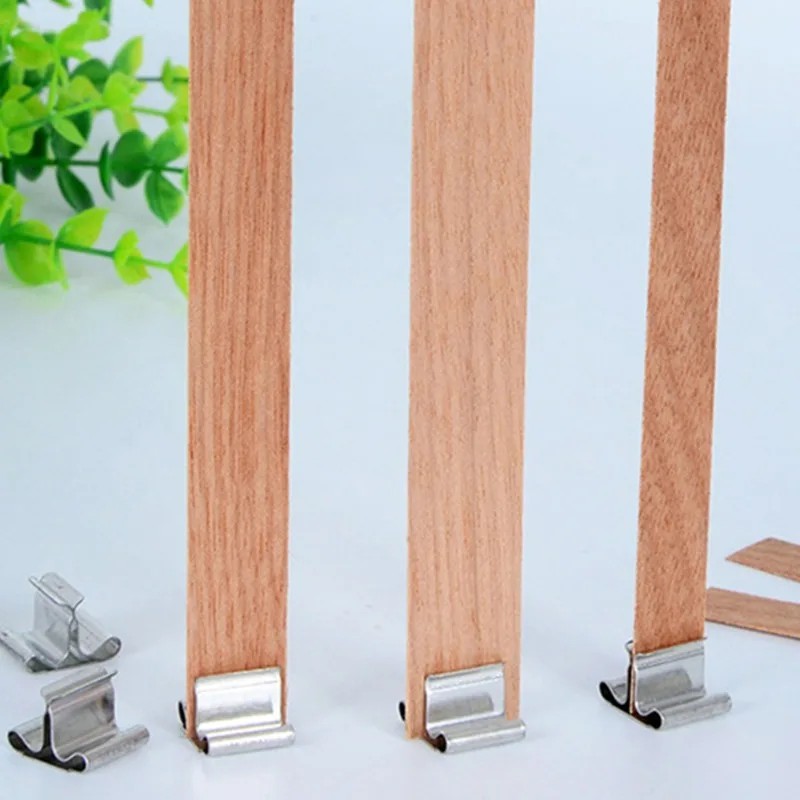 50/100 set wooden candle wicks - Candle Making Supplies Jars ulasan dan harga