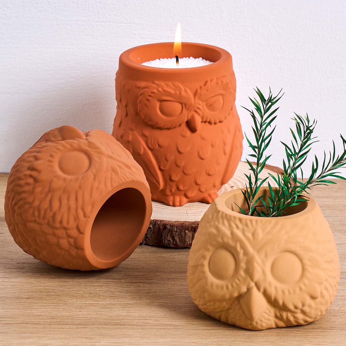 3D Owl Shape Candle Jar Silico - Candle Making Supplies Jars ulasan dan harga