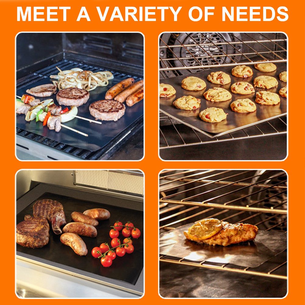 3Pcs Grill Mat Non-Stick Food  - Heat Resistant Mat ulasan dan harga