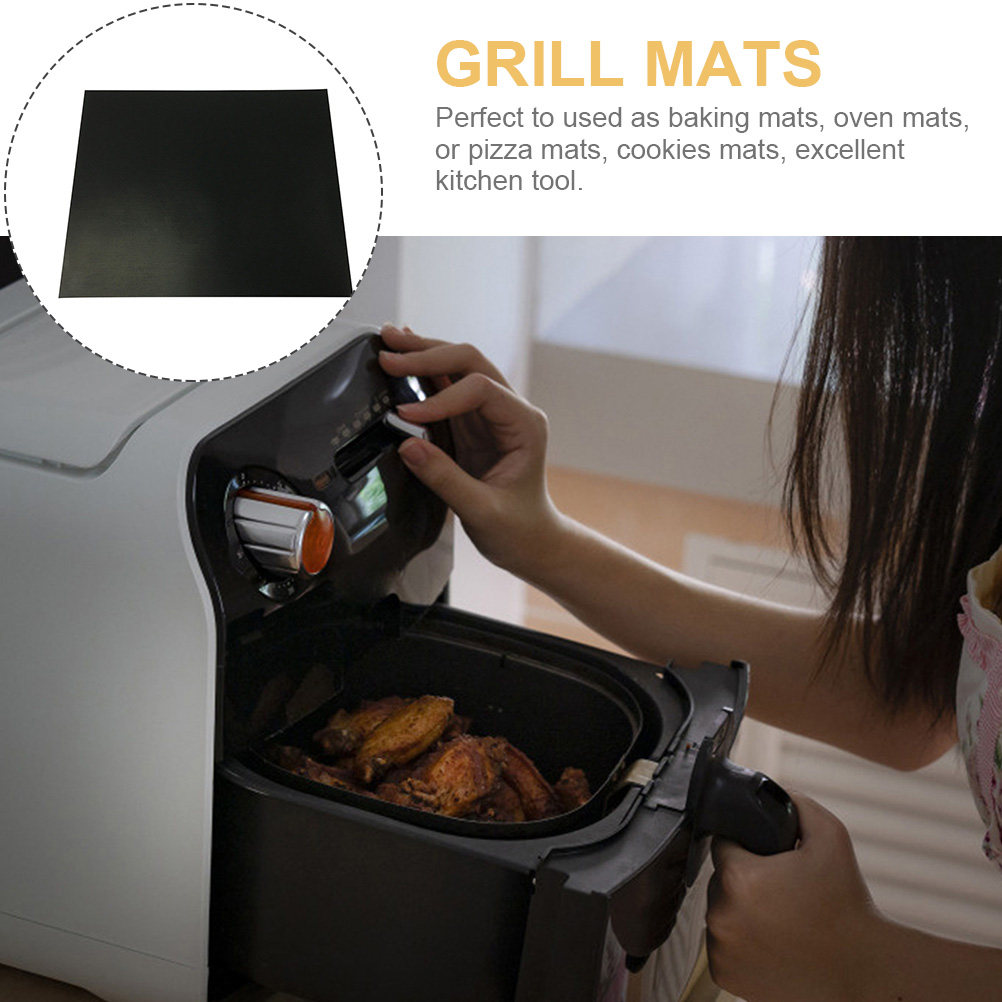 3Pcs Grill Mat Non-Stick Food  - Heat Resistant Mat ulasan dan harga