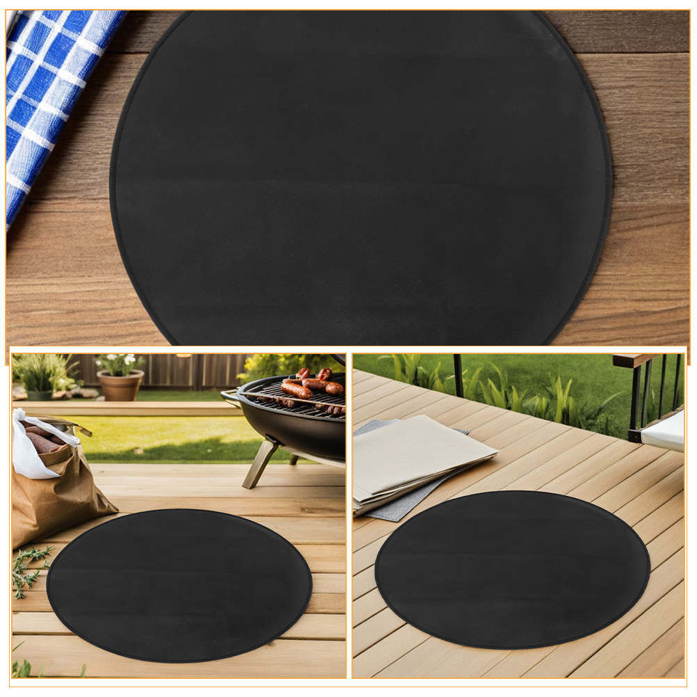 Round Fireproof Bbq Mat Heat R - Heat Resistant Mat ulasan dan harga